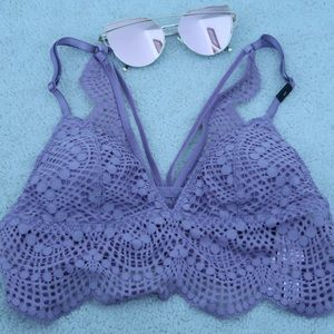 VS Lace/Mesh Lilac Bralette
